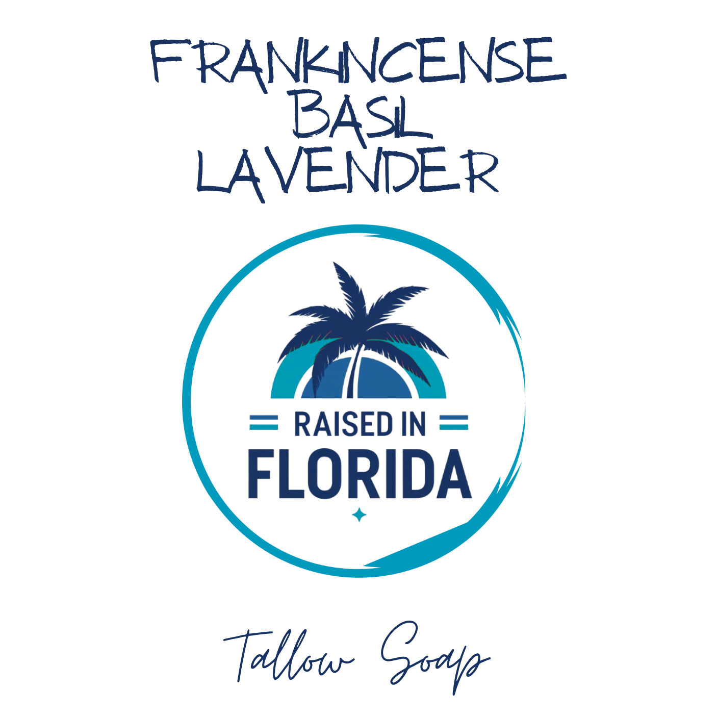 Handcrafted Tallow Soap | Frankincense, Basil & Lavender Scent — Free Shipping