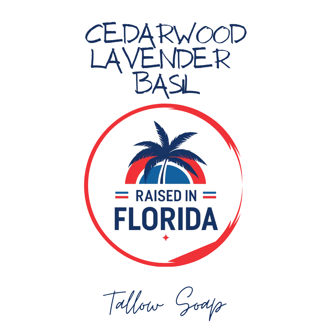 Handcrafted Tallow Soap | Cedarwood, Lavender, & Basil Scent — Free Shipping