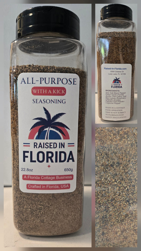 5) ALL-PURPOSE SEASONING w/A KICK (22.8 OZ)