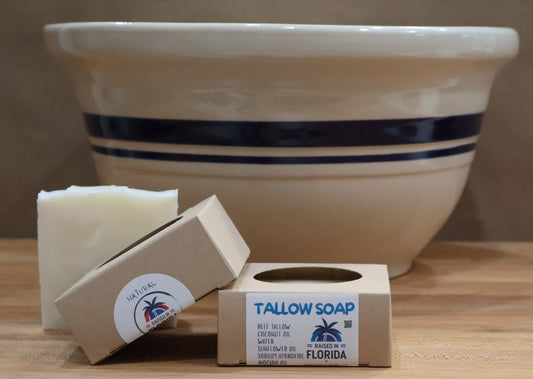HAND-CRAFTED TALLOW SOAP ~ NATURAL