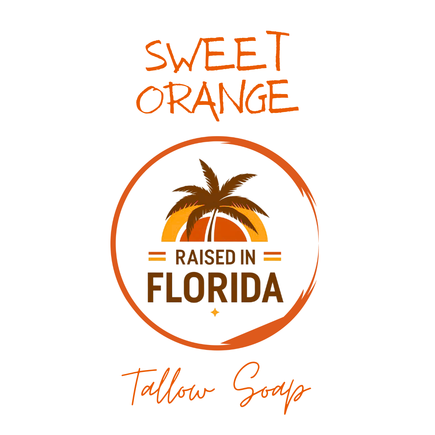 Handcrafted Tallow Soap | Sweet Orange Scent — Free Shipping