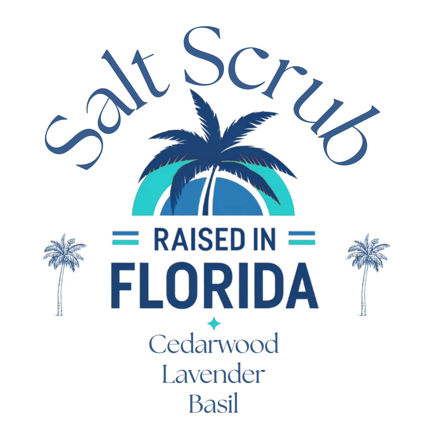 Handcrafted Salt Scrub | Cedarwood, Lavender, Basil — Free Shipping