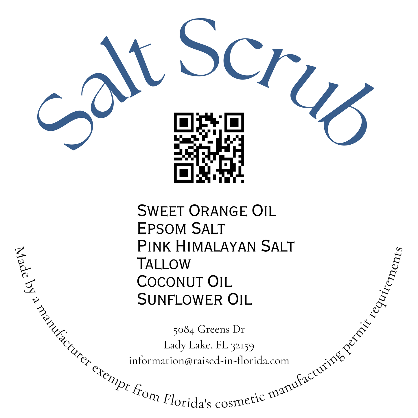Handcrafted Salt Scrub | Sweet Orange — Free Shipping
