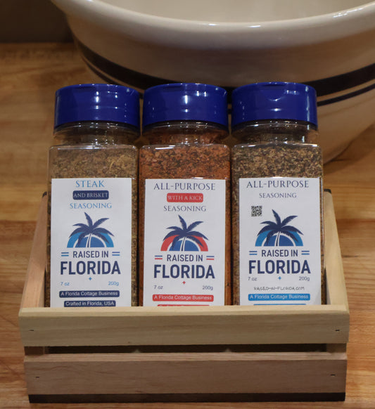 RAISED-IN-FLORIDA ~ SEASONING SAMPLER (21 OZ)