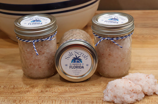 HAND-CRAFTED SALT SCRUB ~ CEDARWOOD I LAVENDER I BASIL