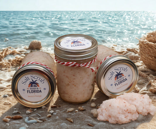 Handcrafted Salt Scrub | Sweet Orange — Free Shipping