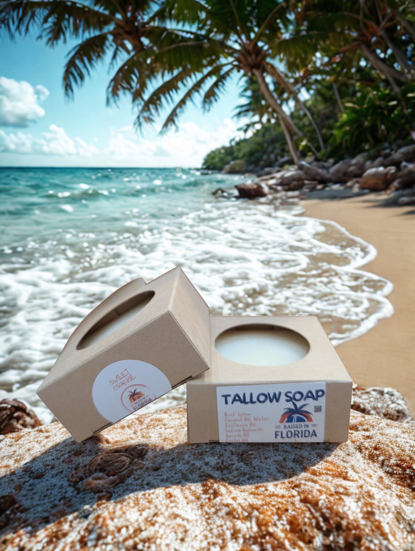 Handcrafted Tallow Soap | Sweet Orange Scent — Free Shipping